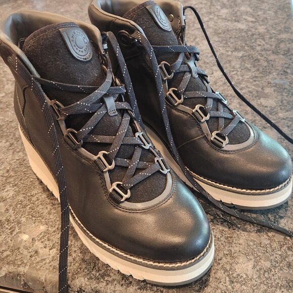 COLE HAAN Zerogrand Waterproof City Lace-up Wedge Bootie - Picture 1 of 2